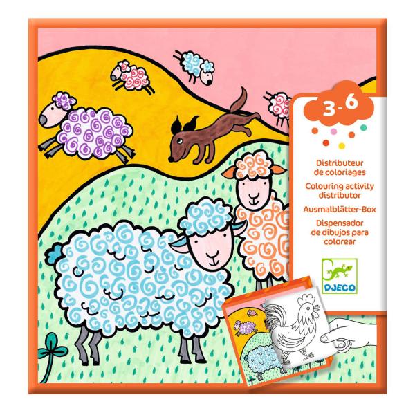 Coloring dispenser: Farm - Djeco-DJ00050