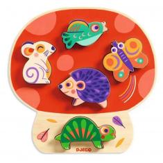 5 piece wooden puzzle : Anianco