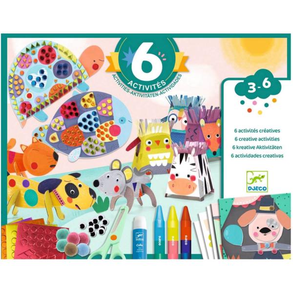 6 creative activities: Animals and their homes - Djeco-DJ09293
