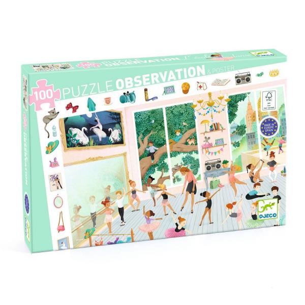 100 piece observation puzzle - The dance school - Djeco-DJ07514