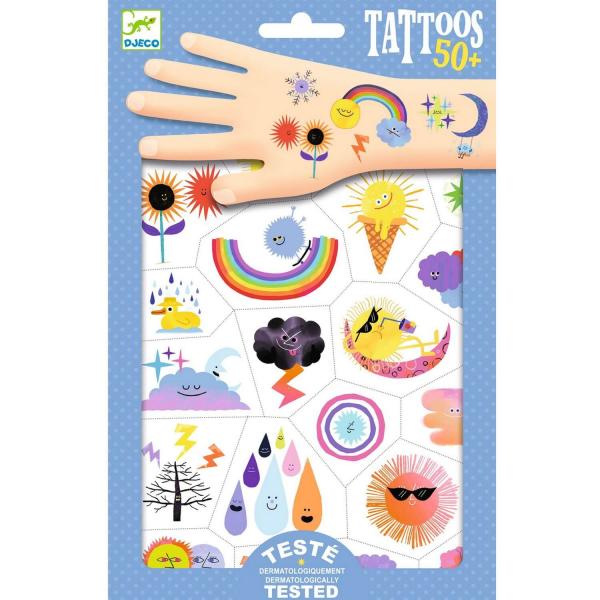 Tattoos: weather emojis - Djeco-DJ09613