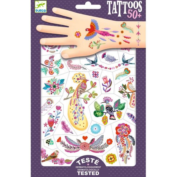 Tattoos: Feather color - Djeco-DJ09615