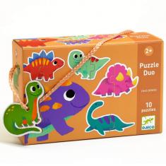 10 x 2-teiliges Duo-Puzzle: Dinos