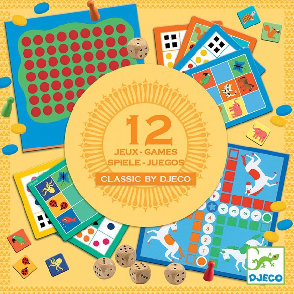 Classic Box: 12 Board Games - Djeco-DJ05218