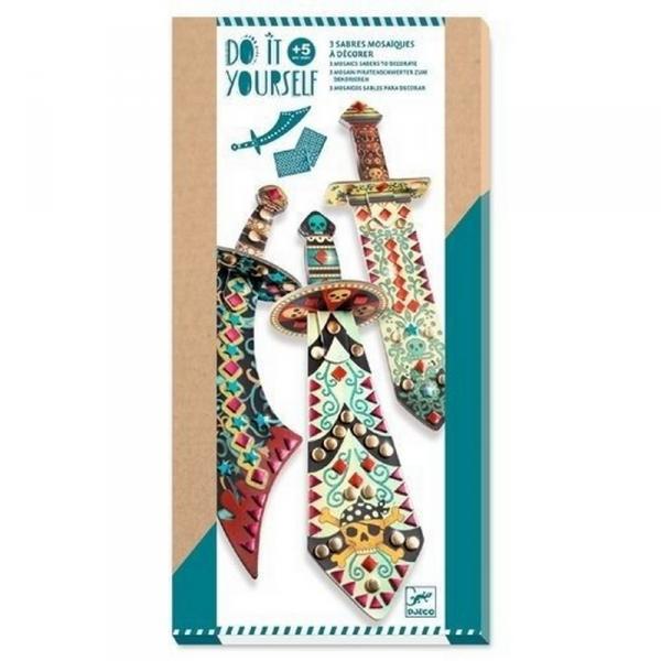 Mosaic sabers to decorate: Like a pirate - Djeco-DJ07902