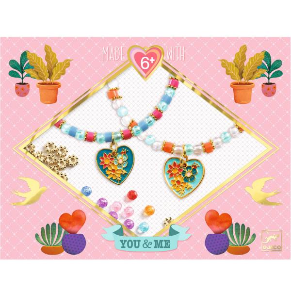 Kit de joyería creativa: Enhebrado de corazones - Djeco-DJ00010