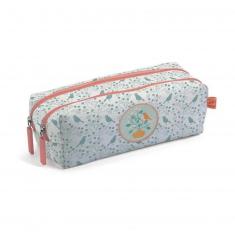 Double compartment pencil case with romantic patterns