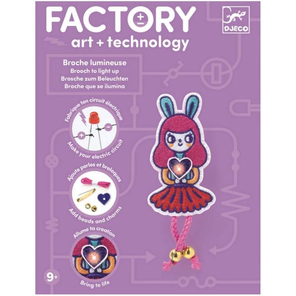 Brooch to light up: Factory: Bunny girl - Djeco-DJ09320