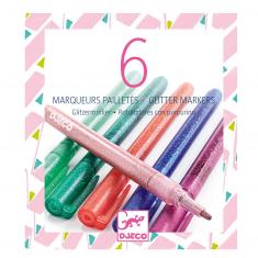 6 glitter markers: Sweet