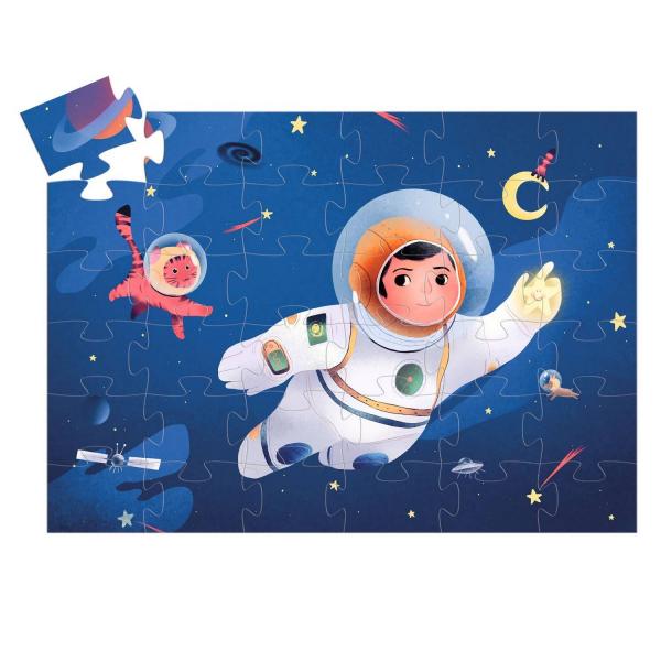 Puzzle 36 Teile : Ein Astronaut im Mond - Djeco-DJ07301