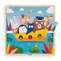 Puzzle à encadrement 25 pièces : Puzzlo Boat