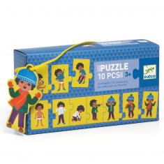 Frieze-Puzzle: Ich ziehe mich an