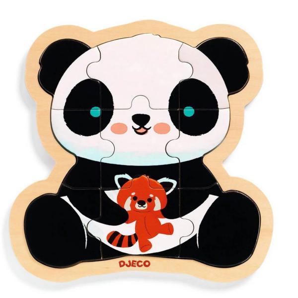 Puzzle de 9 piezas: Puzzlo Panda - Djeco-DJ01821