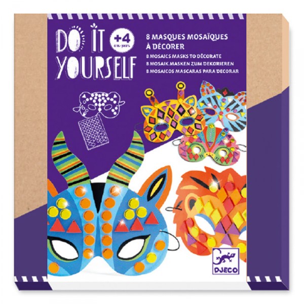 Mosaic masks: Jungle animals - Djeco-DJ07900