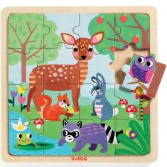 Puzzle cadre 16 pièces : Puzzlo Forest