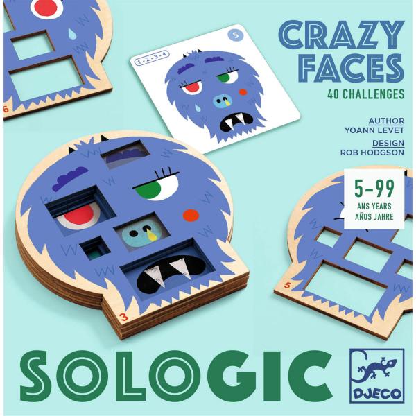  So Logic puzzle game: Crazy faces - Djeco-DJ08591