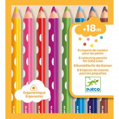 8 crayons de couleur pour les petits