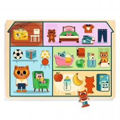 22-teiliges Holzpuzzle: Puzzlelo House