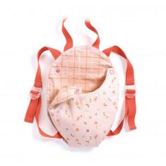  Accesorio para muñeca Poméa 32 cm: Mochila portabebés lavanda