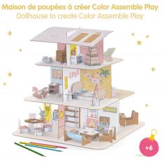 Juego de ensamblaje de colores: Casa de muñecas