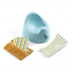  Accessories for Poméa 32 cm baby doll: Pot and Wipes