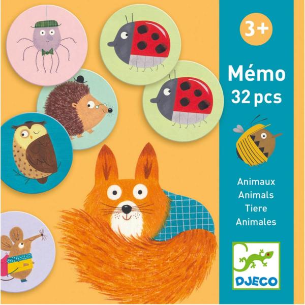 Memo Puzzle Animales - Djeco-DJ08126