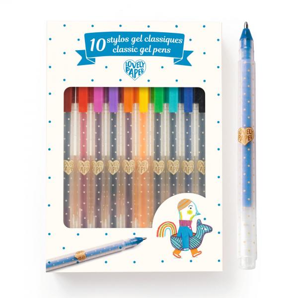 10 Classic Gel Pens - Djeco-DD03759