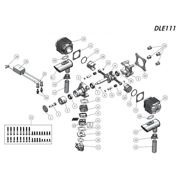 DLE111 - Screws(outfit) - 111-FB34 - 111-FB34