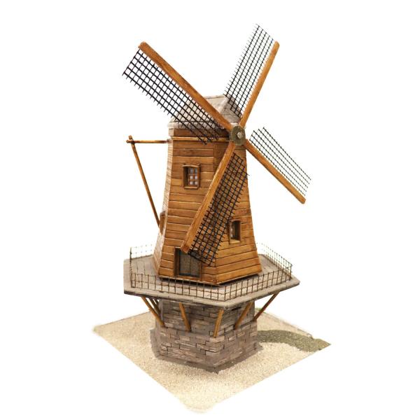 Maqueta de cerámica y madera: molino holandés - Domenech-3.531