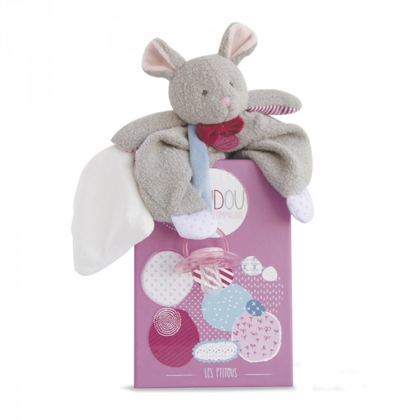 Doudou attache sucette : Les Ptitous : Souris - DoudouCie-DC3112