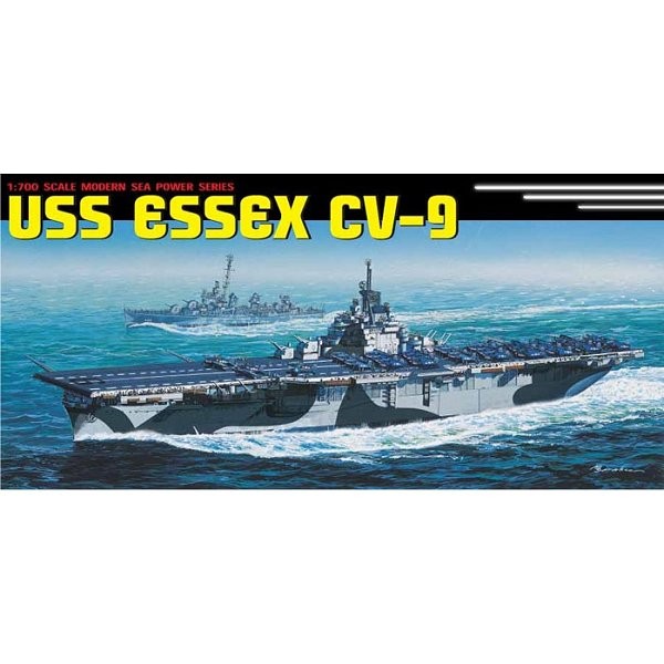 Maquette bateau : Porte-avions USS Essex CV-09  - Dragon-7049