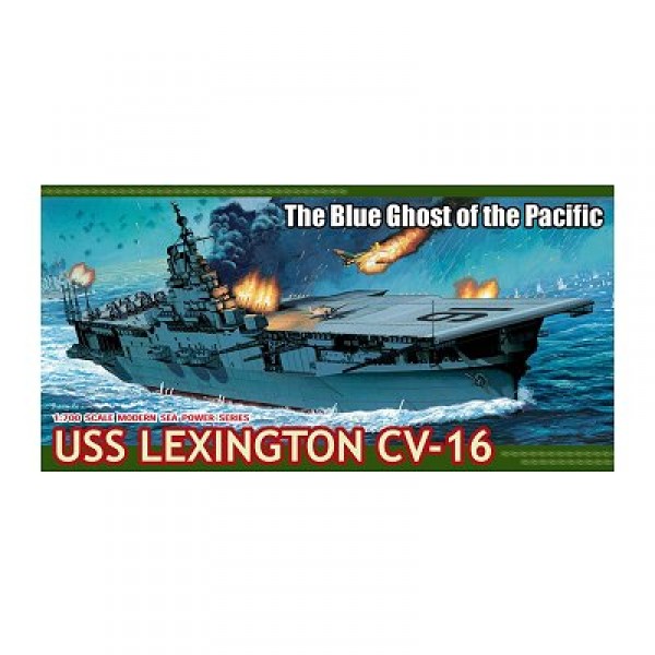 Maquette bateau : Porte-avions U.S.S. Lexington CV-16  - Dragon-7051