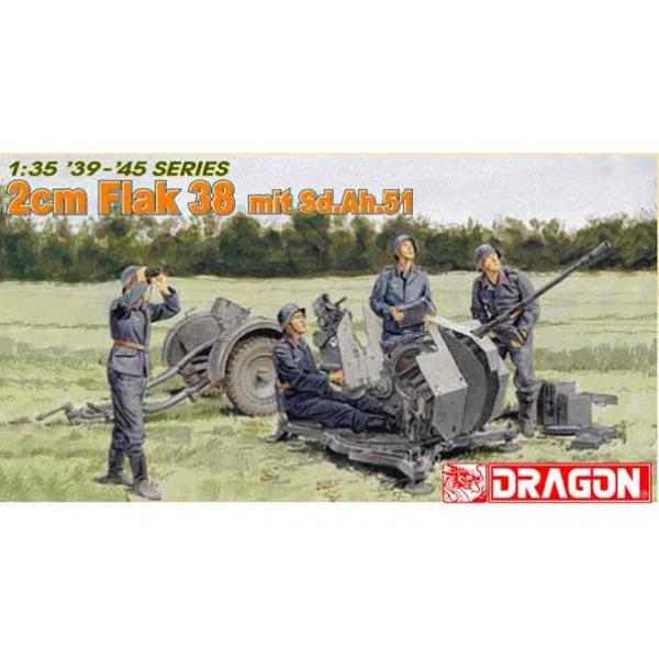 FlaK 38 et remorque Sd.Anh.51 Dragon 1/35 - T2M-D6288