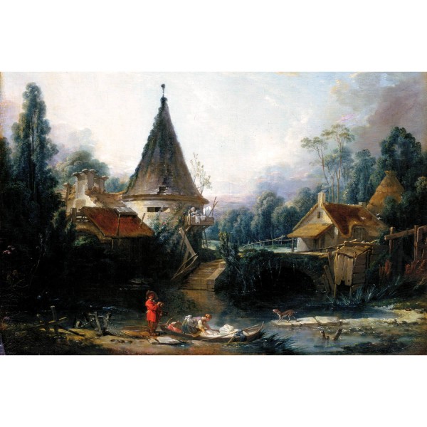 Puzzle 1000 pièces : François Boucher : Paysage près de Beauvais - Dtoys-72696BO01