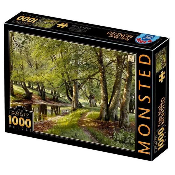 1000 pieces puzzle : Peder Mork Monsted - Forest summer day - Dtoys-47308