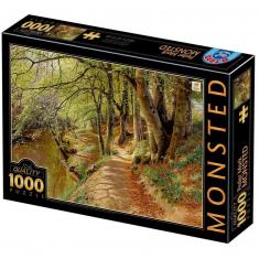 1000 Pieces Puzzle : Peder Mork Monsted - Woodland Spring Day