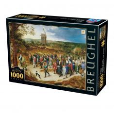 Puzzle 1000 pièces : La procession du Mariage, Pieter Brueghel