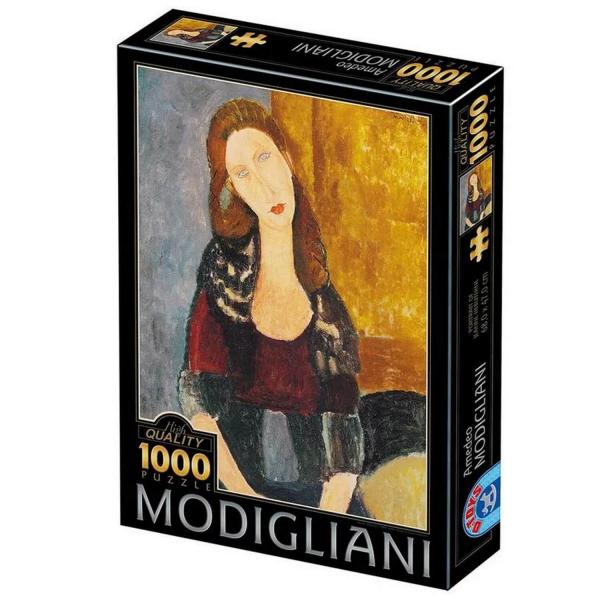 Puzzle 1000 piezas: Modigliani - Retrato Hebuterne - Dtoys-47572