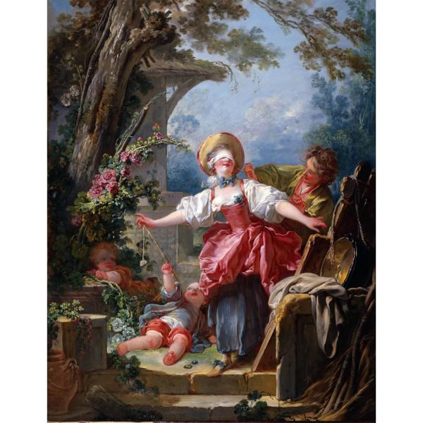 1000 pieces puzzle: Fragonard: Le Colin-Maillard - Dtoys-72702FR01