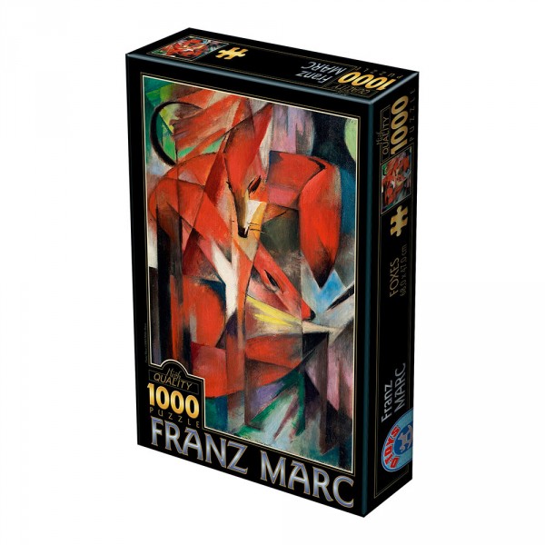 1000 pieces puzzle: Franz Marc: Foxes - Dtoys-72856MA01