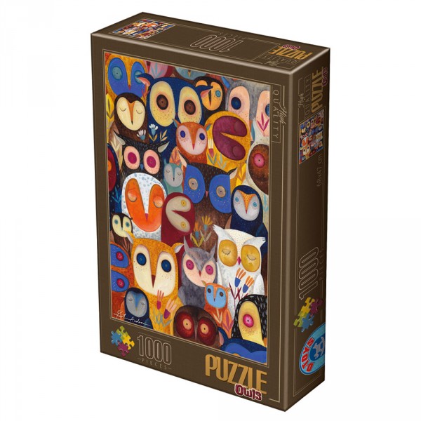 1000 pieces puzzle: owls - Dtoys-73747OW02