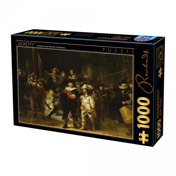 Puzzle 1000 pièces : Rembrandt - La ronde de nuit - Dtoys-73792RE01