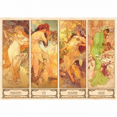 1000 Teile Puzzle - Alphonse Mucha: Die Jahreszeiten