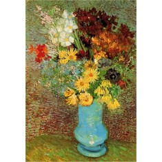 Puzzle de 1000 piezas - Van Gogh: Flores en un jarrón azul