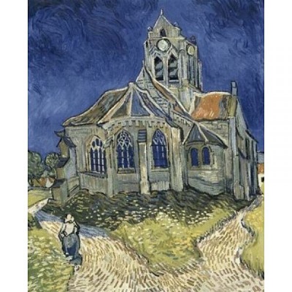 Puzzle 1000 pièces - Van Gogh : L'église d'Auvers sur Oise - Dtoys-66916VG10