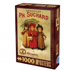 Puzzle 1000 pièces - Vintage Posters : Chocolats Ph. Suchard