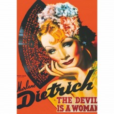 Puzzle 1000 pièces - Vintage Posters : Marlene Dietrich Le diable est une femme