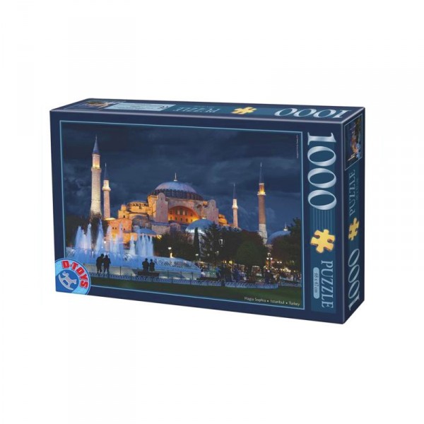 Puzzle 1000 pièces : Basillique Sainte Sophie : Istanbul : Turquie - Dtoys-64301NL11