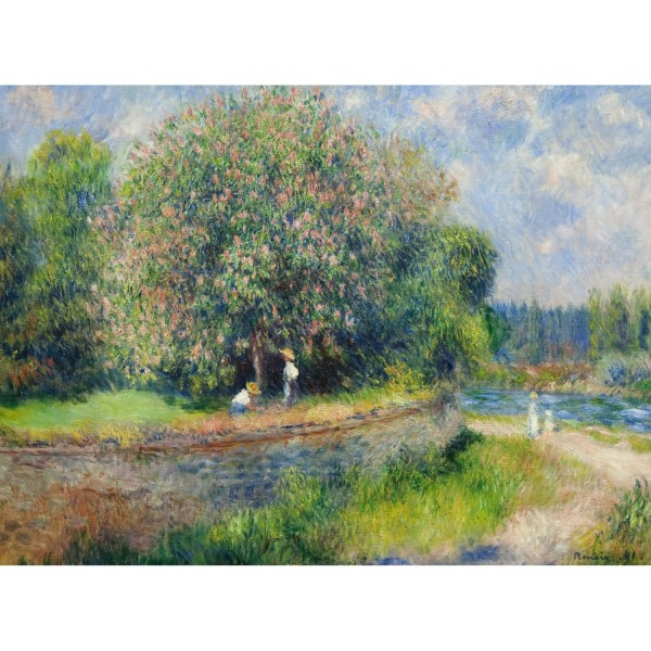 1000 Teile Puzzle: Kastanienbaum in voller Blüte, Renoir - DToys-66909RE07-2