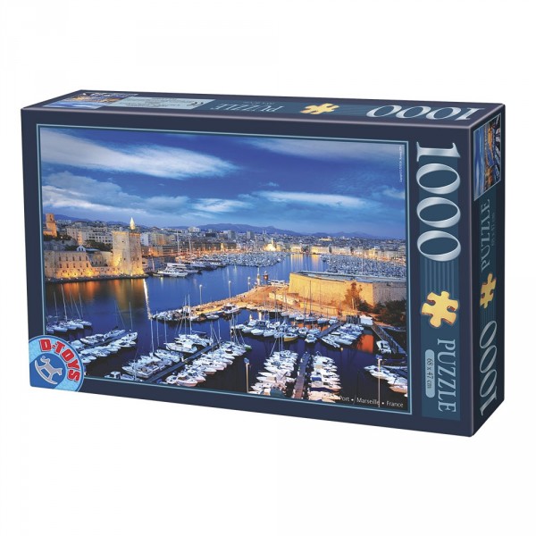Puzzle 1000 pièces : Port de Marseille - Dtoys-62154EC16